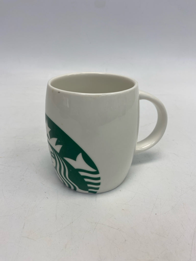 Starbucks White Green Coffee Mug