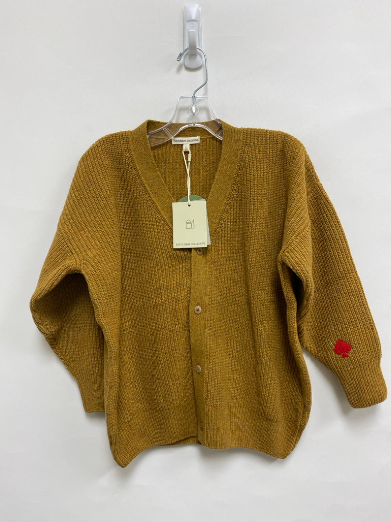 NWT The Sunday Collective SIZE 8/9 Brown Cardigan Wool Blend Boy&