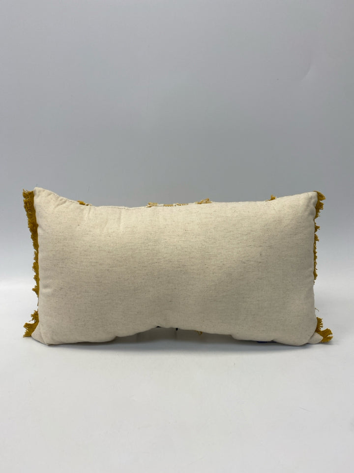 Tan Marigold Fringe Pillow