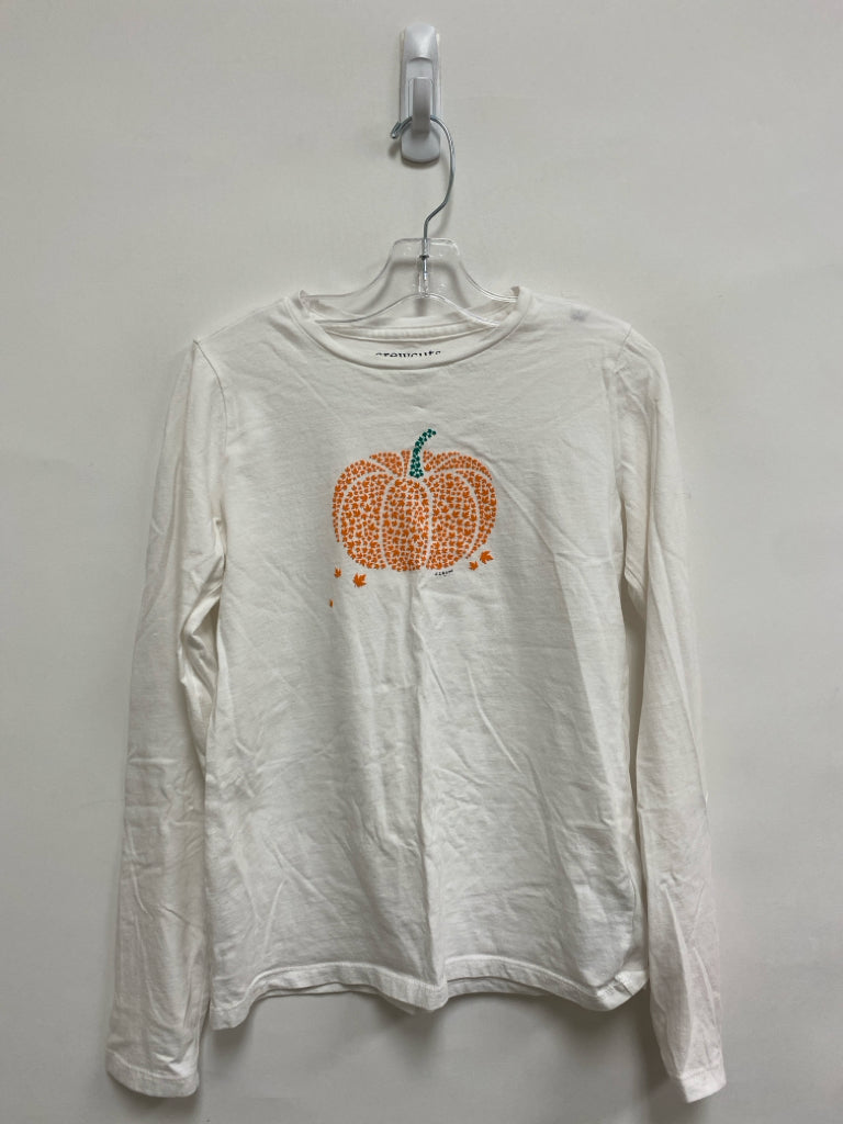 J Crew SIZE 10/11 White Orange Pumpkin Girl&