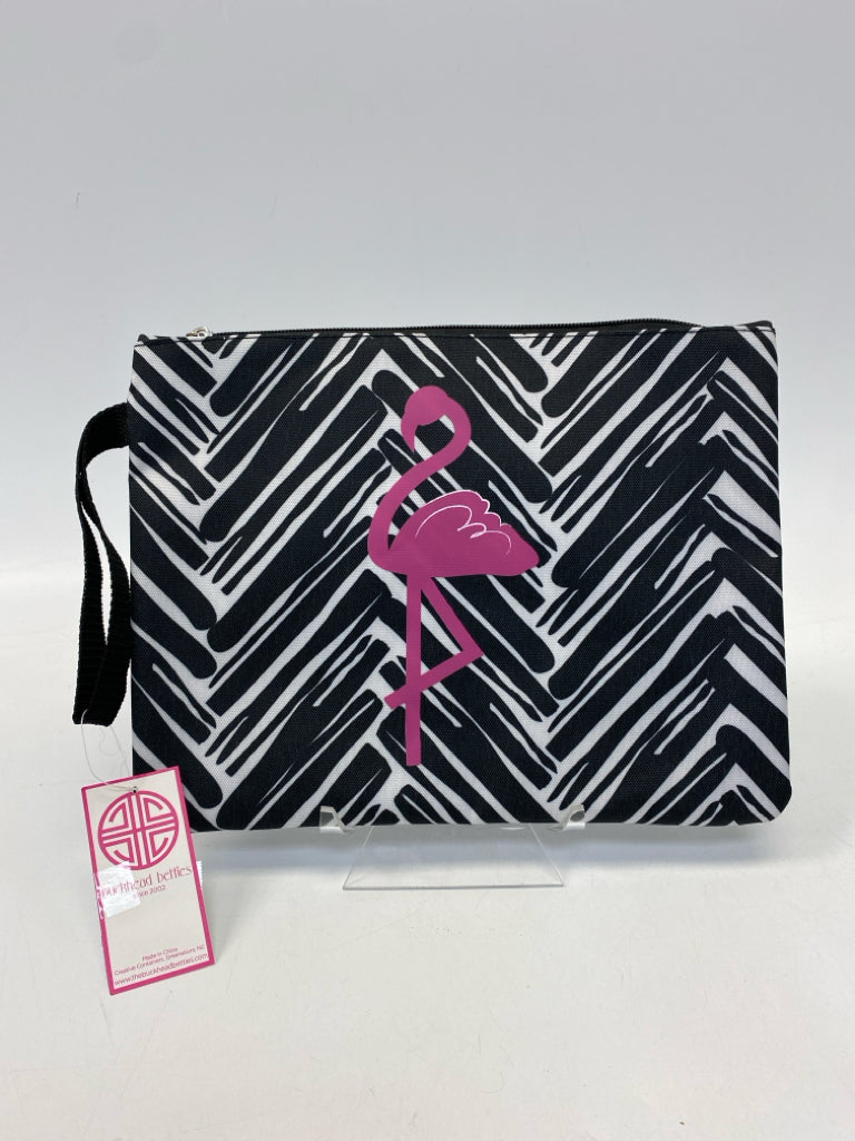NWT Buckhead Betties Black Flamingos Misc. Accessory