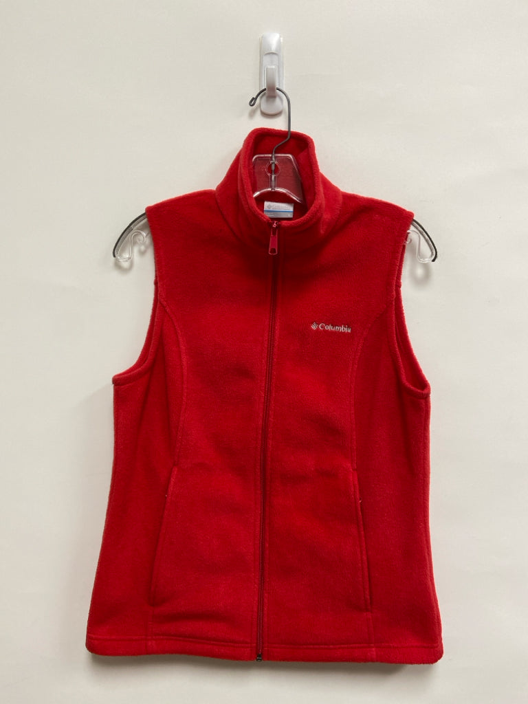 Columbia Size S Red Fleece Ladies Vest