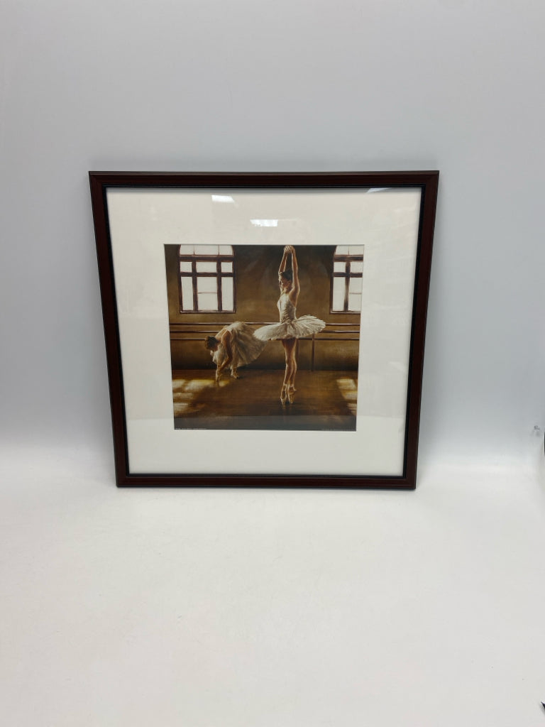 Brown White Ballerina(s) Kids Framed Art