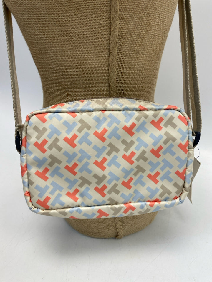 NWT Tommy Hilfiger Cream Coral/Multi Logo Crossbody
