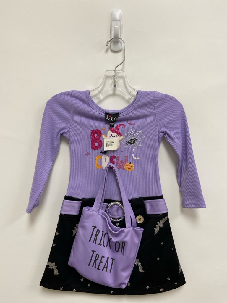 NWT SIZE 4 Purple Black Halloween Girl&
