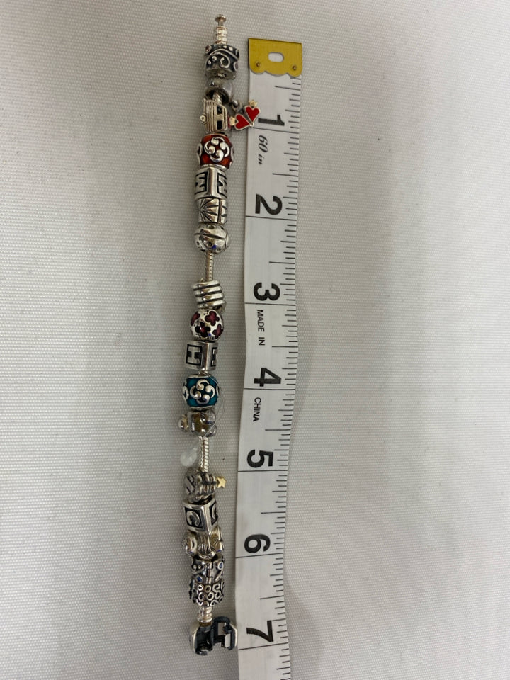 Pandora Silver Multi Color Bracelet