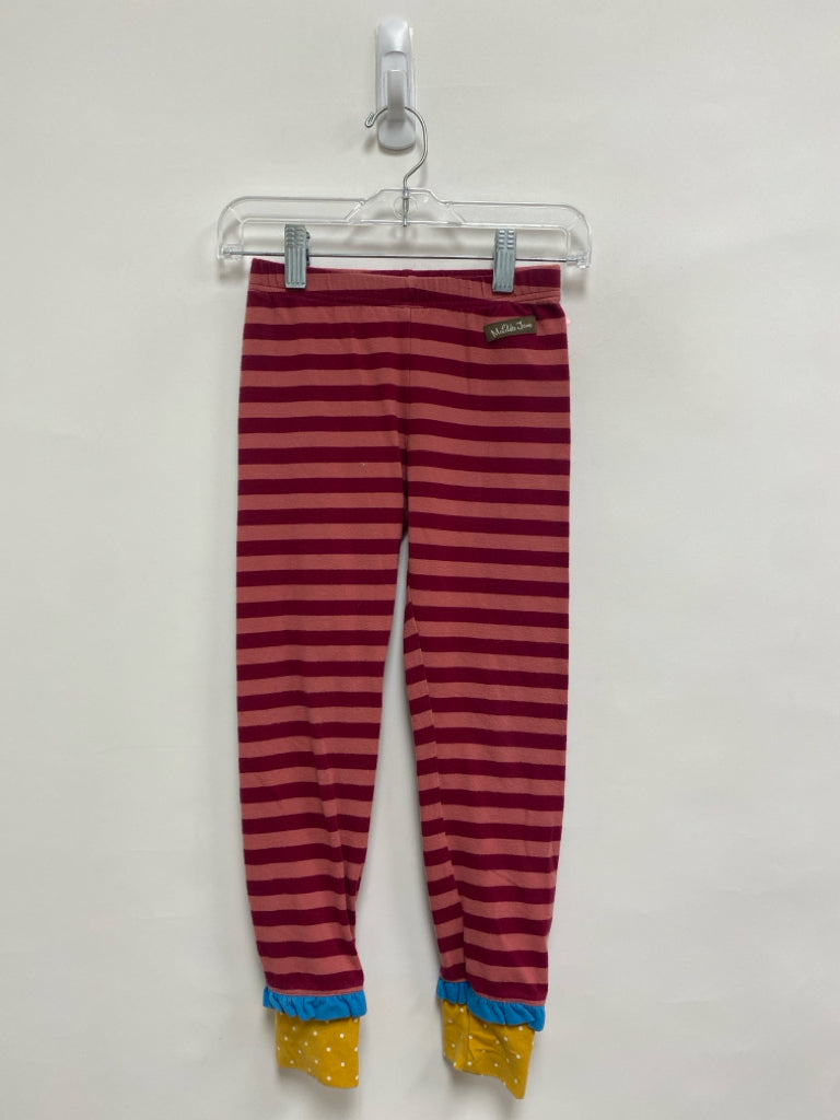 Matilda Jane SIZE 6 Dusty Coral Burgundy Stripes Girl&
