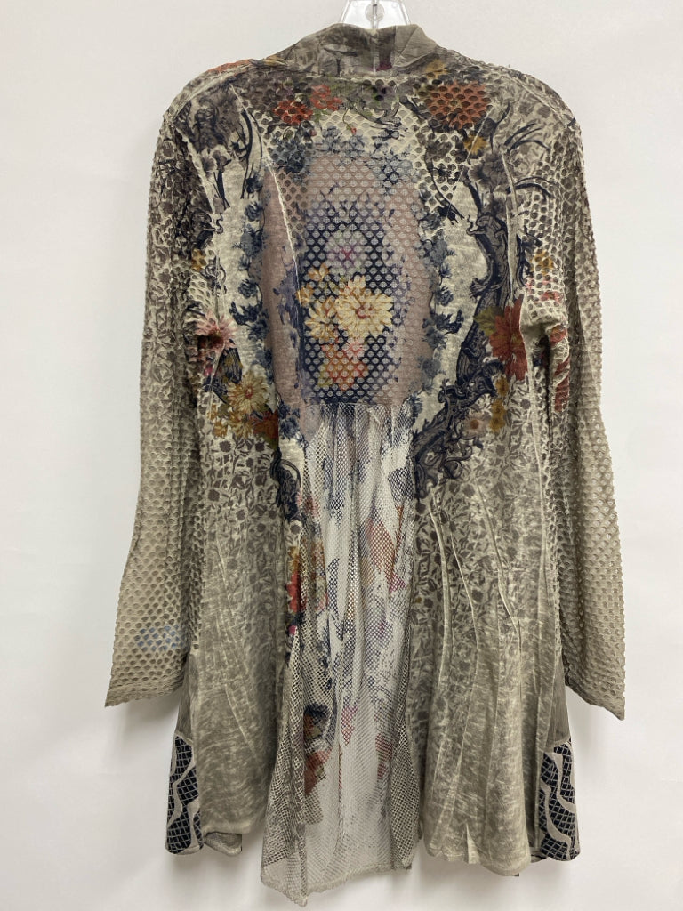 coco+carmen Size S Taupe/Cream Terra Cotta/Black Assorted Print Ladies Jacket