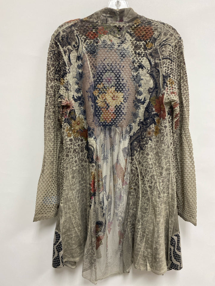 coco+carmen Size S Taupe/Cream Terra Cotta/Black Assorted Print Ladies Jacket