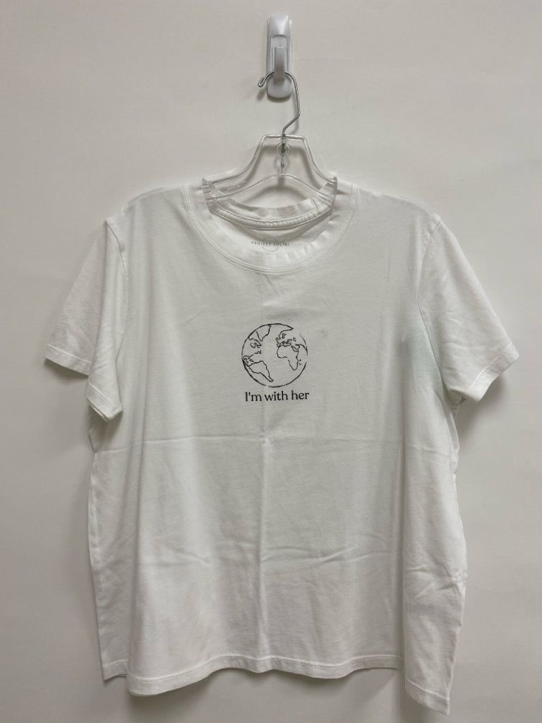 Size XL White Black Ladies Top