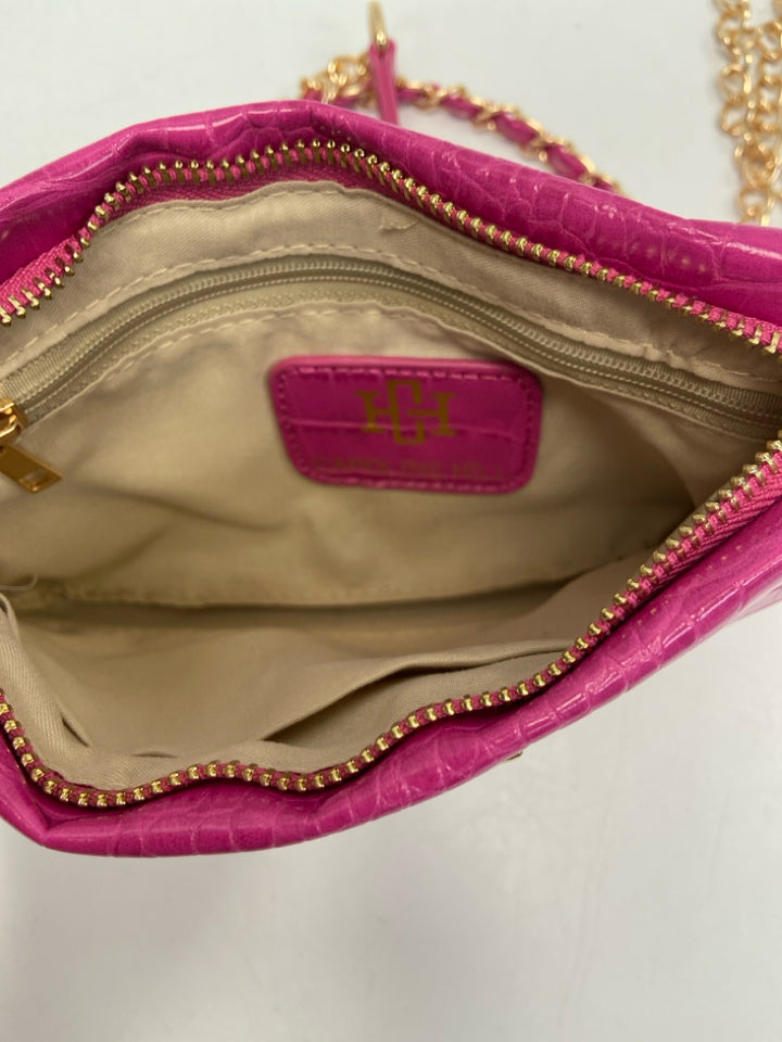 Fuchsia Embossed Handbag