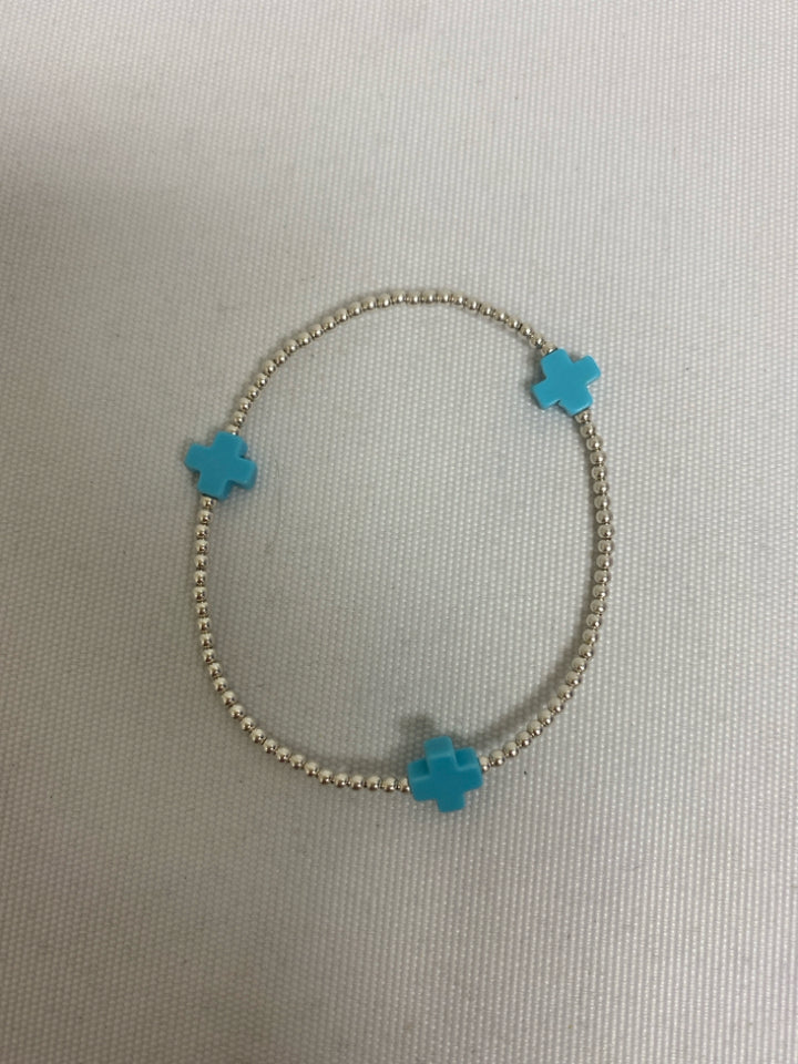 enewton Silver Turquoise Cross Bracelet