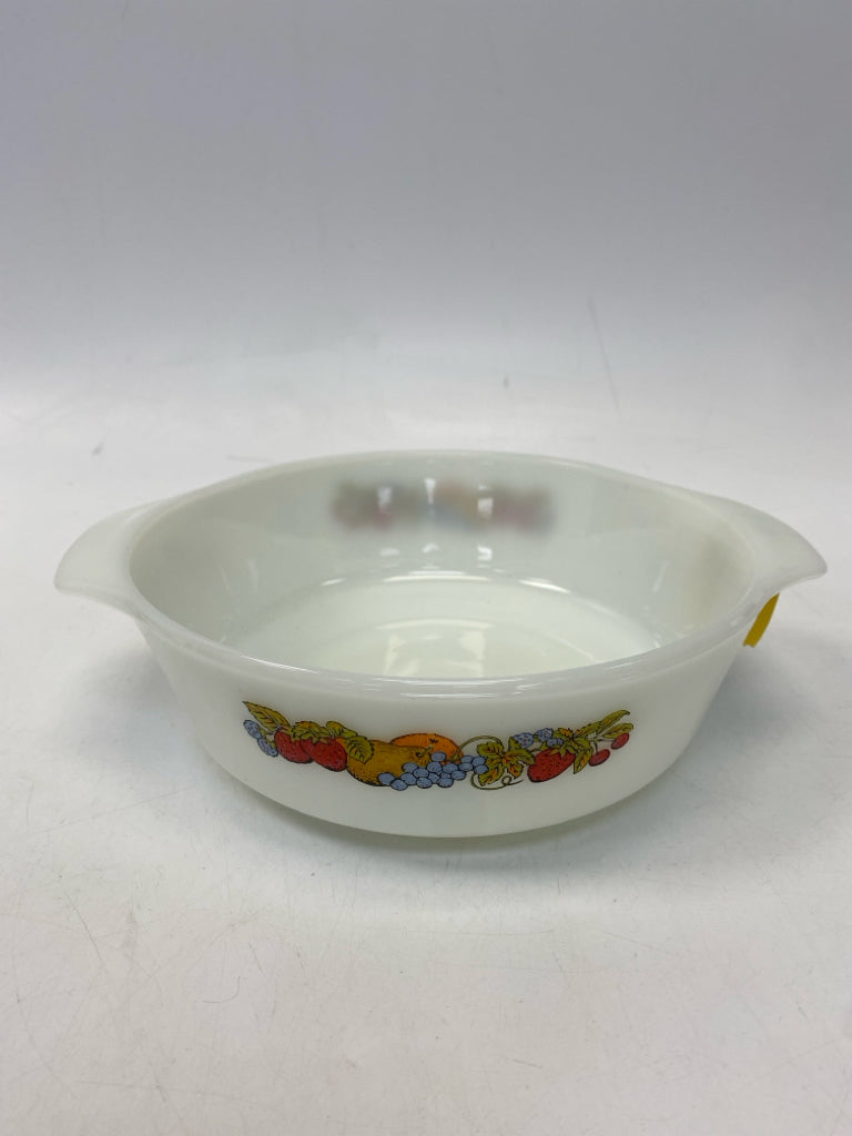 Anchor Hocking White Fruit Bakeware