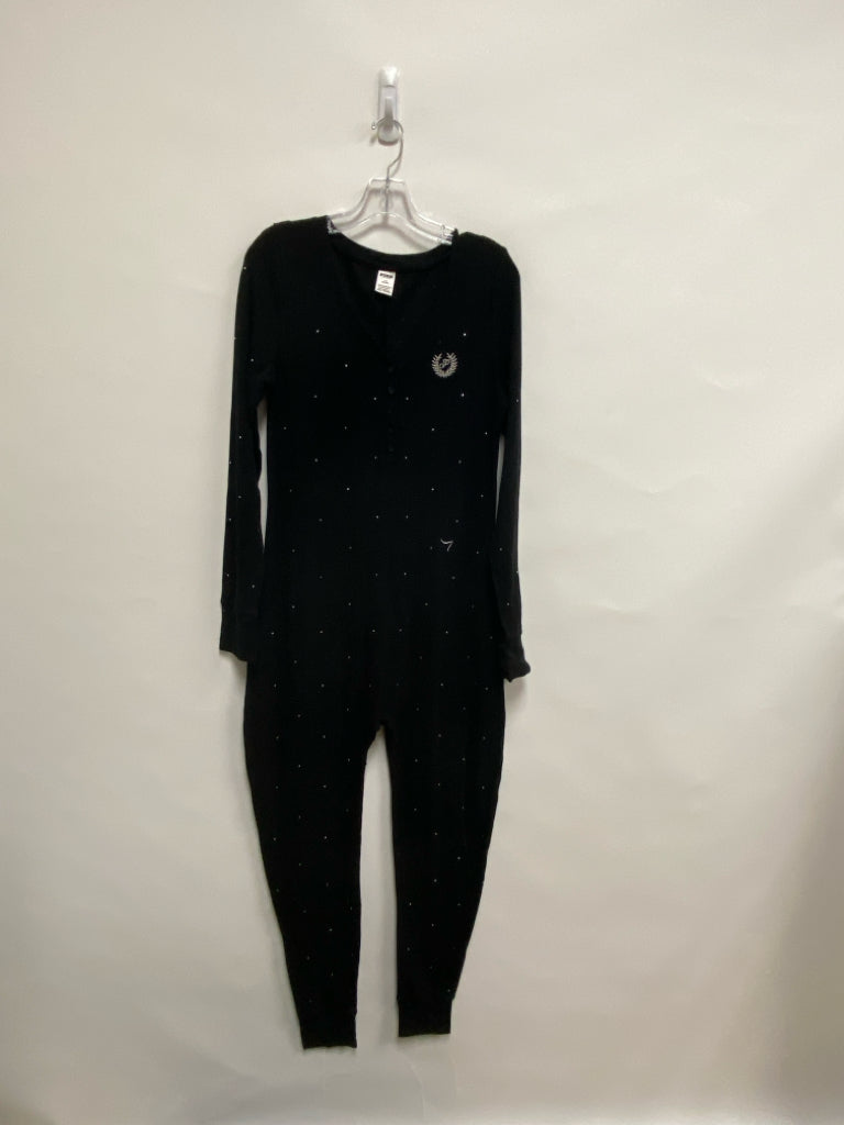 Victoria Secret Size L Black Rhinestone Ladies 1pc Pajamas