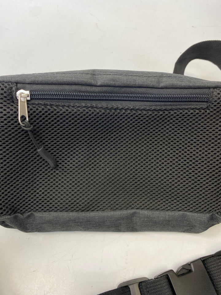 Dark Gray Black Belt Bag