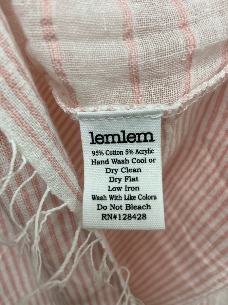 Size M White/Pink Stripes Batwing Ladies Dress