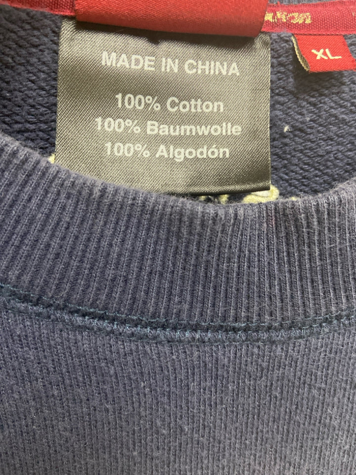 Size XL Navy Cream/Red Ladies Sweatshirt