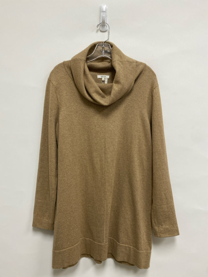 Tyler Boe Size L Tan Mottled Cowl Neck Ladies Sweater