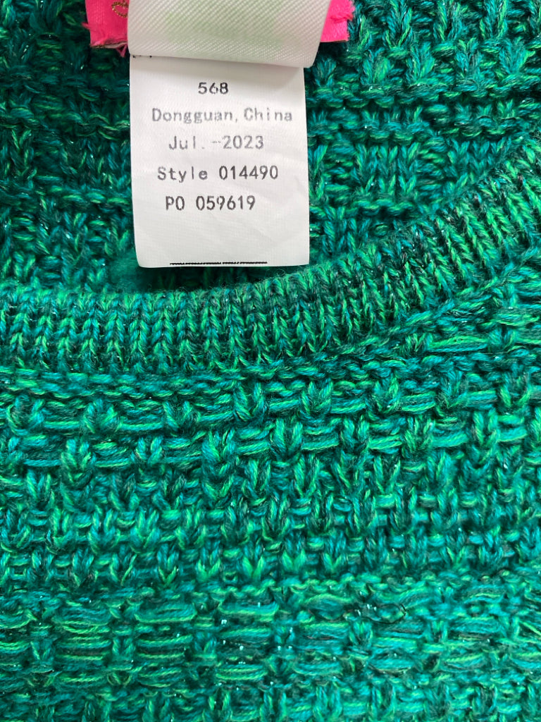 LILLY PULITZER SIZE 6/7 Green Sparkle Long Sleeve Girl&