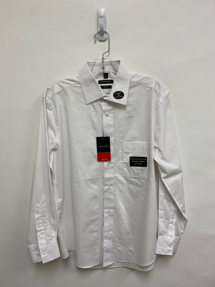 NWT Pierre Cardin Size M White Button Down Men&