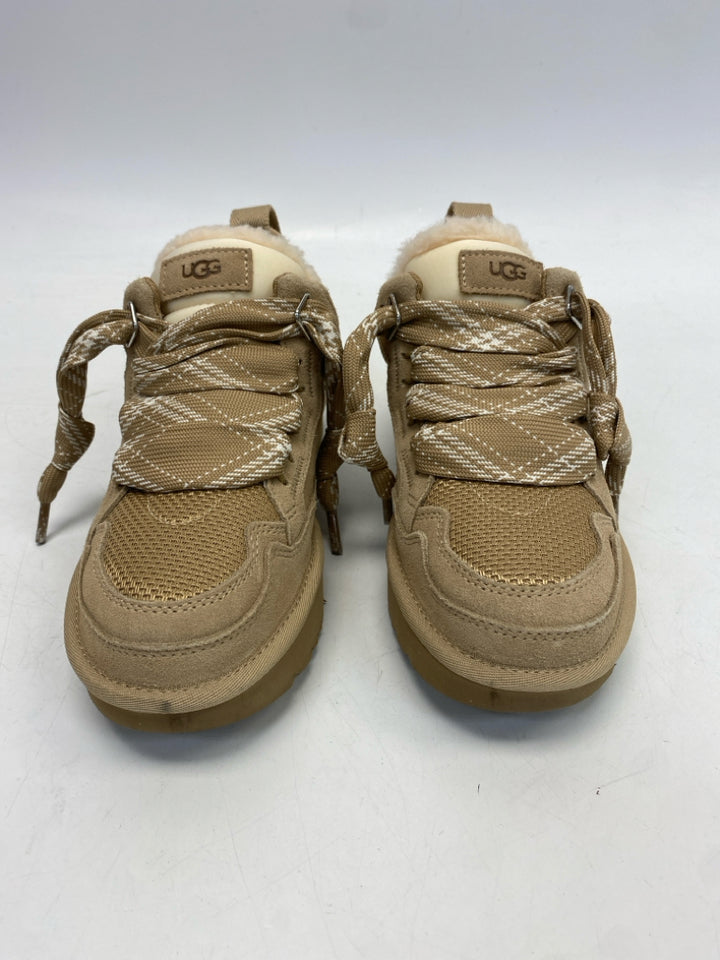 NWOT UGG US Shoe Size 6 Cream Gold Lace-up Sneakers