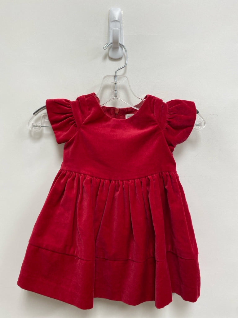 Gymboree SIZE 0-3M Red Velour Girl&