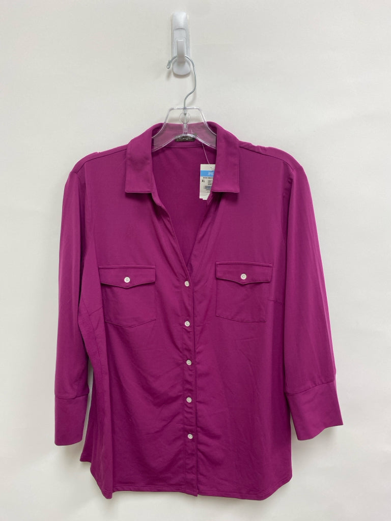NWT J McLaughlin Size XL Violet Button Up Ladies Top