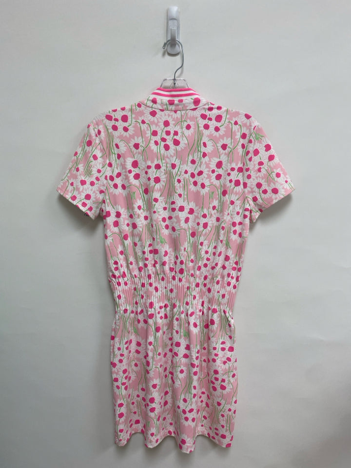 NWT LILLY PULITZER Size M Pale Pink White/Green Flowers Ladies 2pc Dress