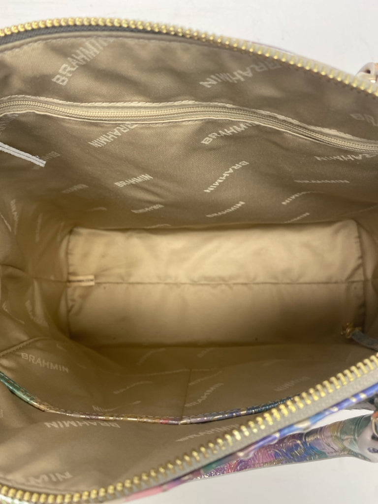 Brahmin Multi-Color Gold Embossed Handbag