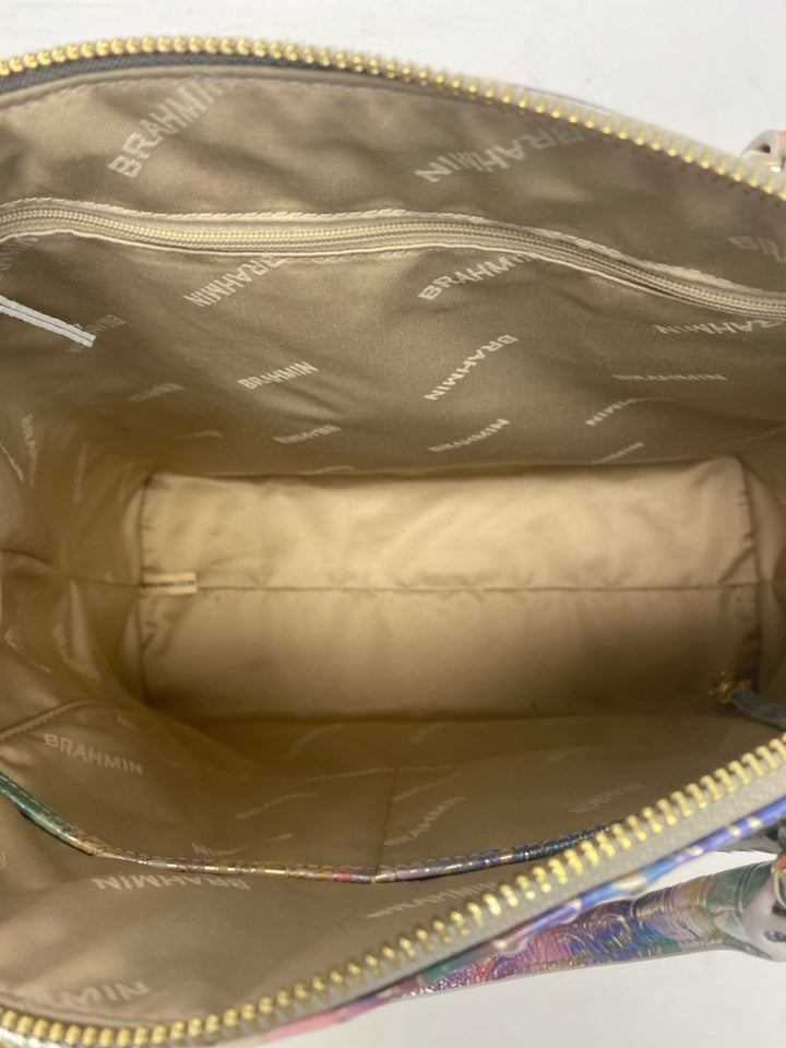 Brahmin Multi-Color Gold Embossed Handbag