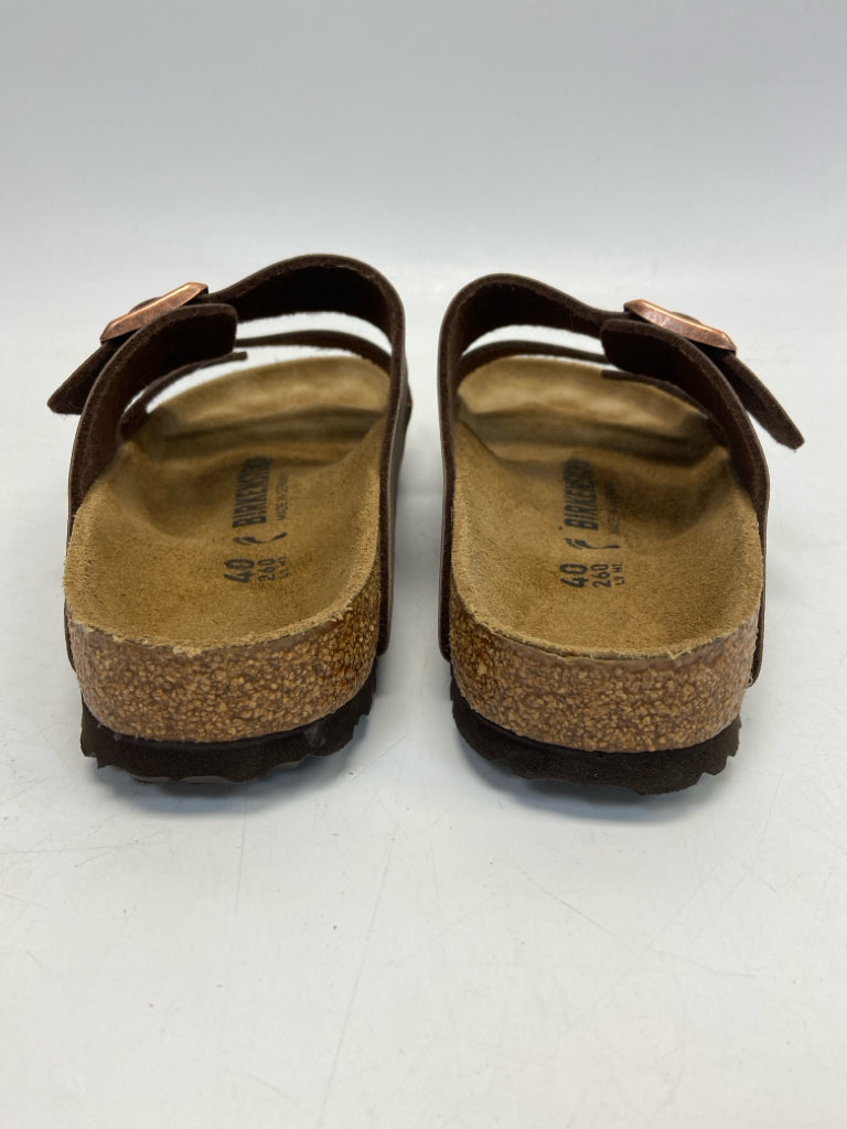 Birkenstock  Size 9 Brown Rose Gold Buckle(s) Sandals
