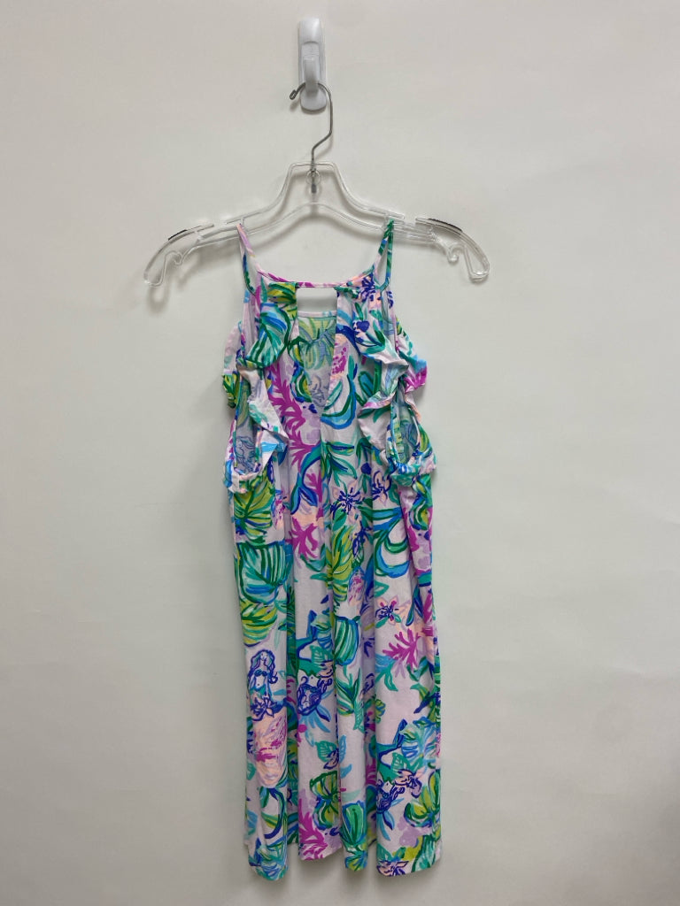 LILLY PULITZER Size M Lavender Pink/Green Mermaid Sleeveless Ladies Dress