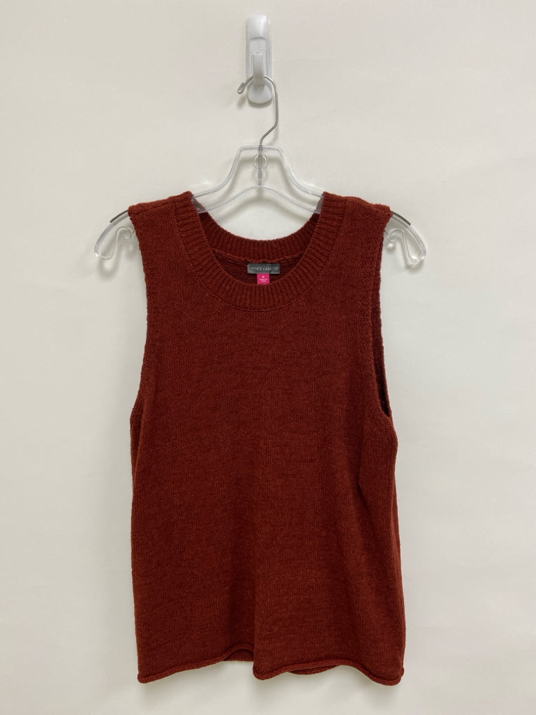 VINCE CAMUTO Size M Dark Terra Cotta Sleeveless Ladies Top