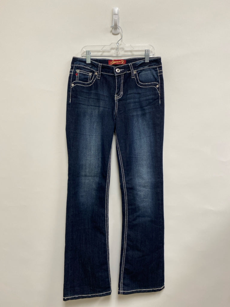 Seven 7 SIZE 16 Faded Navy Flared Girl&