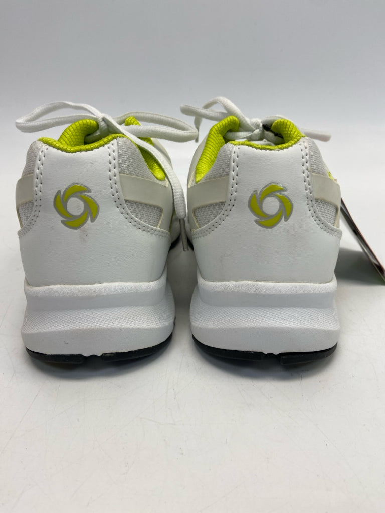 NWT Rotasole Size 9 White Lime Green Lace-up Sneakers
