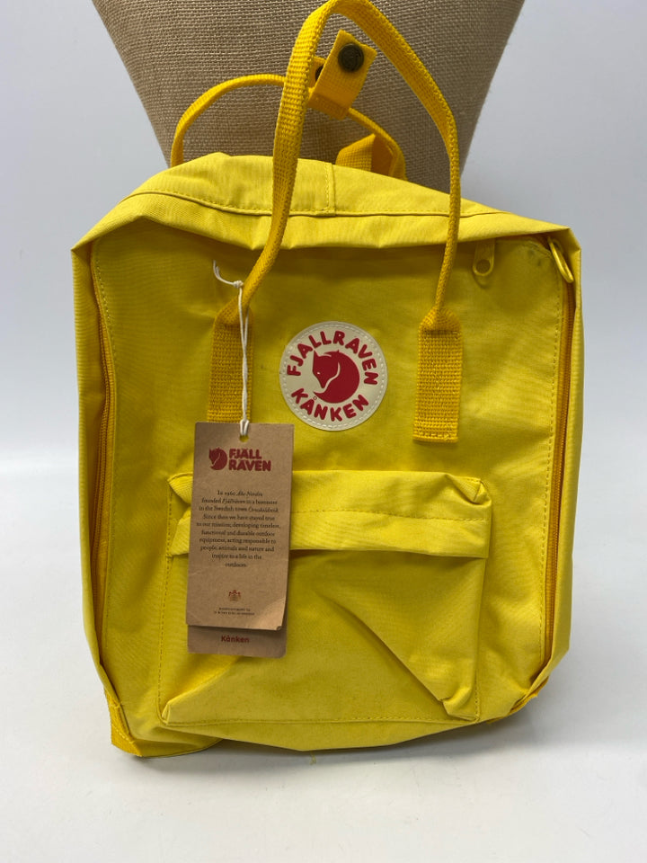 NWT FJALL RAVEN Yellow Backpack