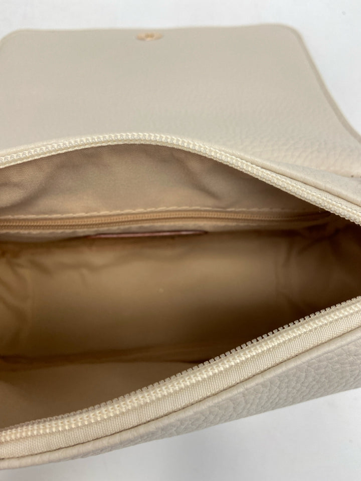Simply Noelle Cream Dark Brown Stripe(s) Crossbody