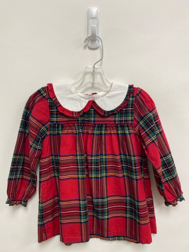 cecil and lou SIZE 3T Red Green/White Plaid Girl&