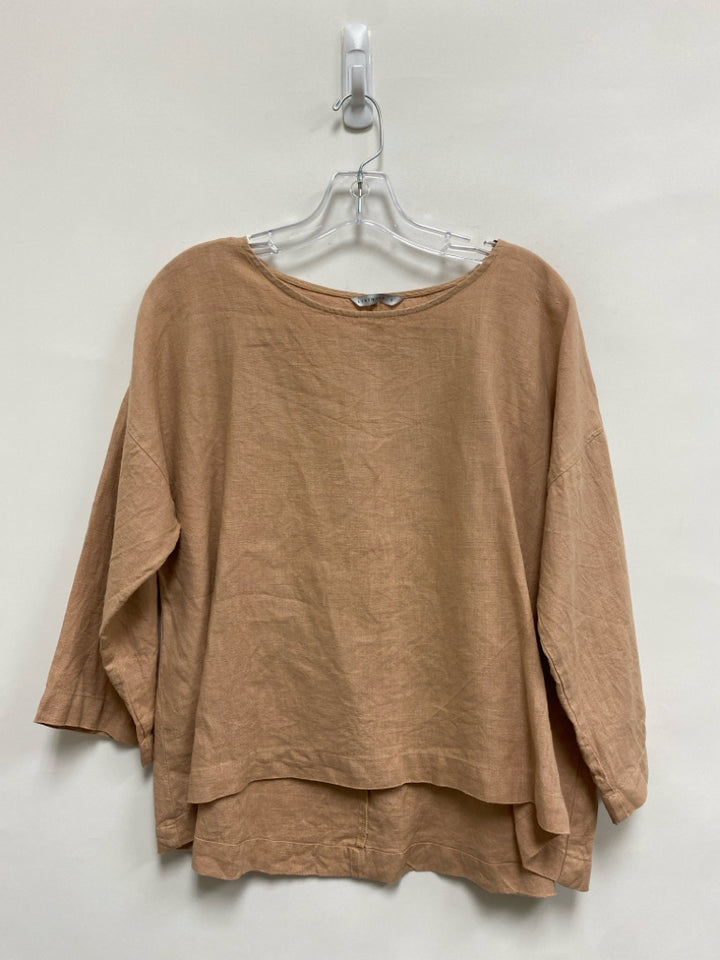 LINEN FOX Size S Pale Terra Cotta Ladies Top