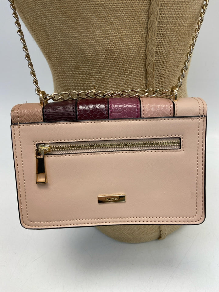 Aldo Blush Burgundy Stripe(s) Handbag