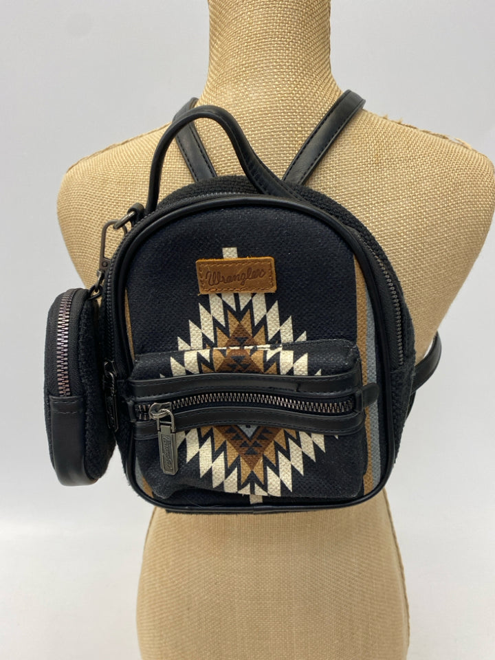 Wrangler Black Cream/Brown Western Backpack