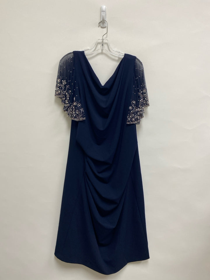 SIZE  20W Navy Silver Beaded Plus Size Dress
