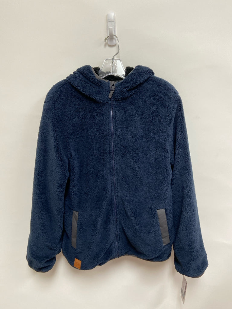 NWT London Fog Size L Dark Navy Hooded Fleece Ladies Jacket