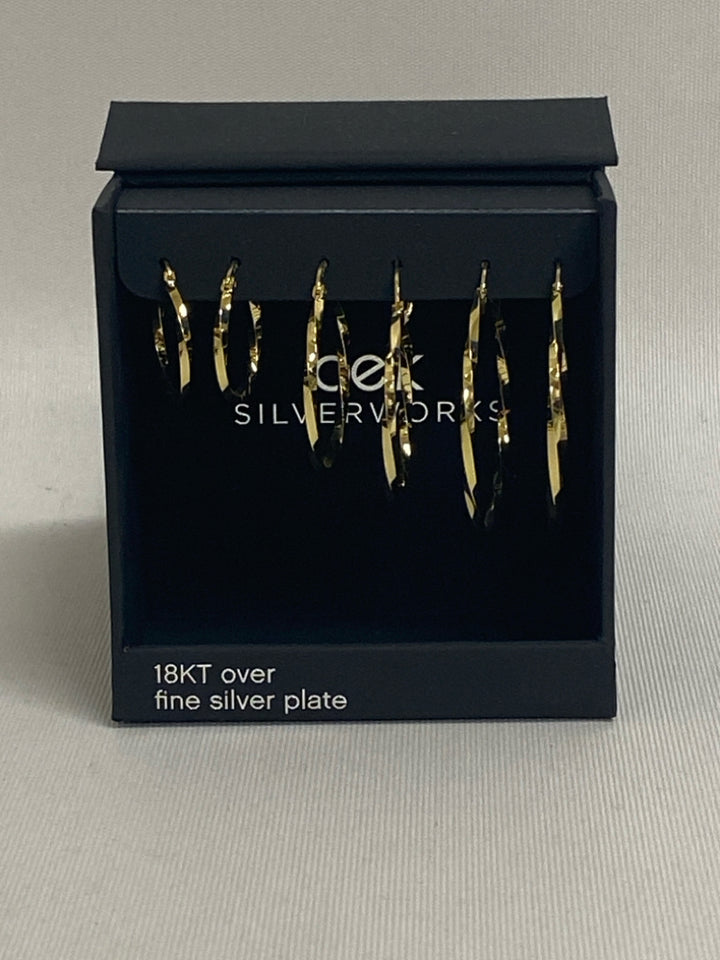 NEW/BOX Gold Color Earrings