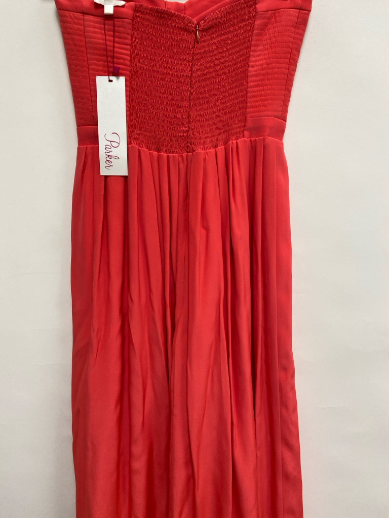 NWT Parker Size M Dark Coral Maxi Ladies Dress
