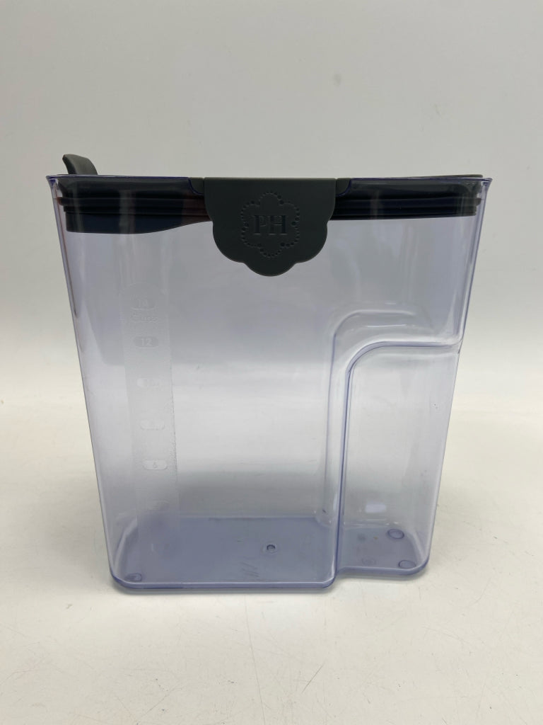 Princess House Clear Dark Gray Storage Container