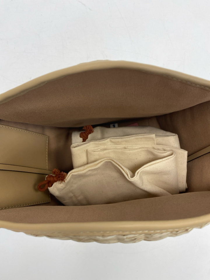 NWT Natural Leather Raffia Handbag
