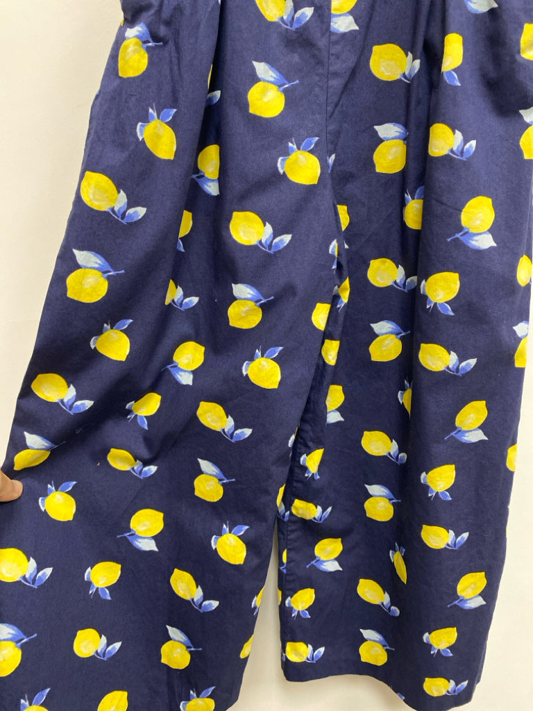 Janie and Jack SIZE 6 Navy Yellow Lemons Sleeveless Girl&