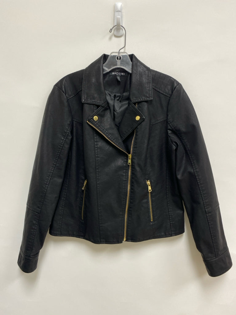 Baccini Size LP Black Zip Down Petite Jacket