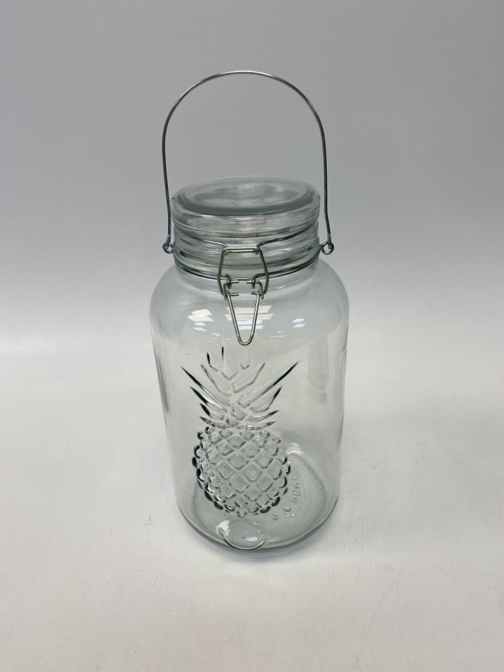 Clear Pineapples Glass Jar